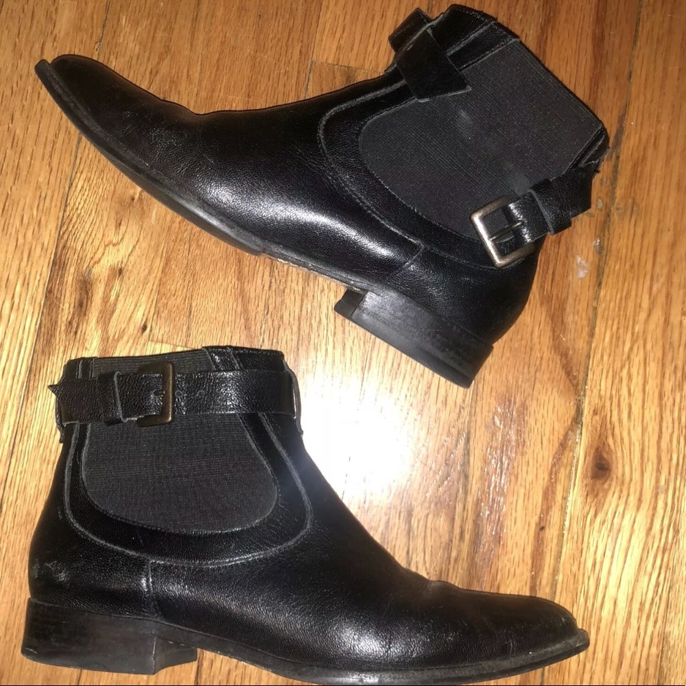 Cole Haan NikeAir Black Leather Ankle boots 7